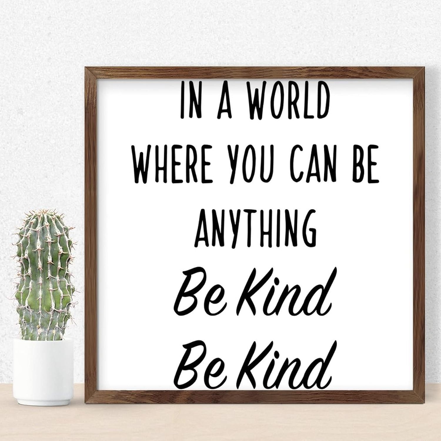 Encouragement Motivational Wooden Wall Sign 12x12in