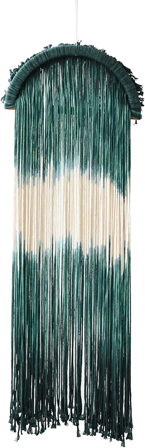 Flber Boho Macrame Wall Hanging Green Decor