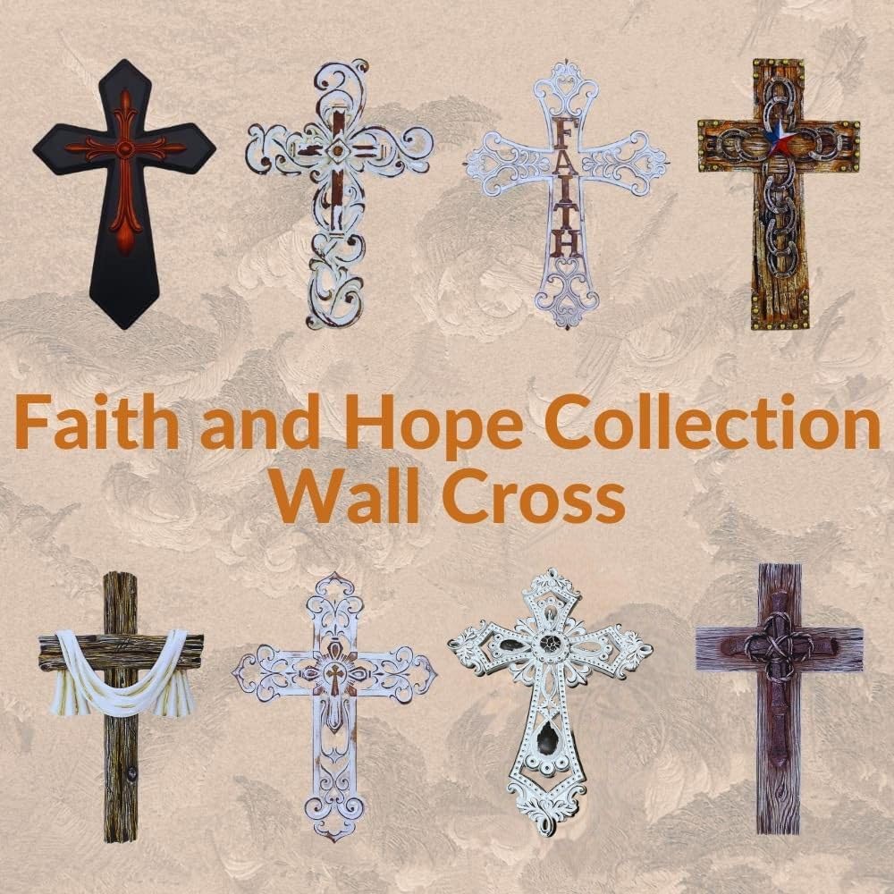 Comfy Hour Faith and Hope Hollow Turquoise Wall Cross