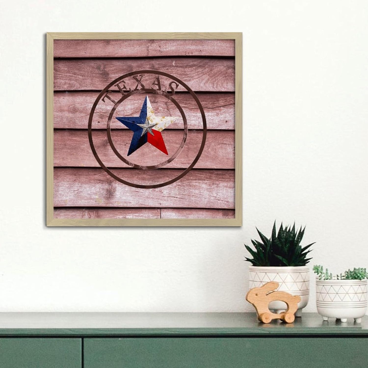 Texas Lone Star Home Map Wooden Wall Decor Sign