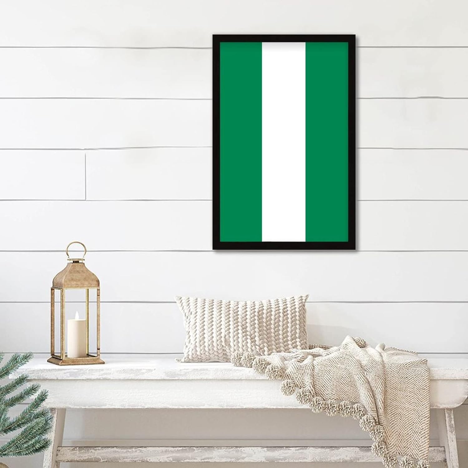 Nigeria Flag Wall Art Framed Decor 8x12in Table Sign