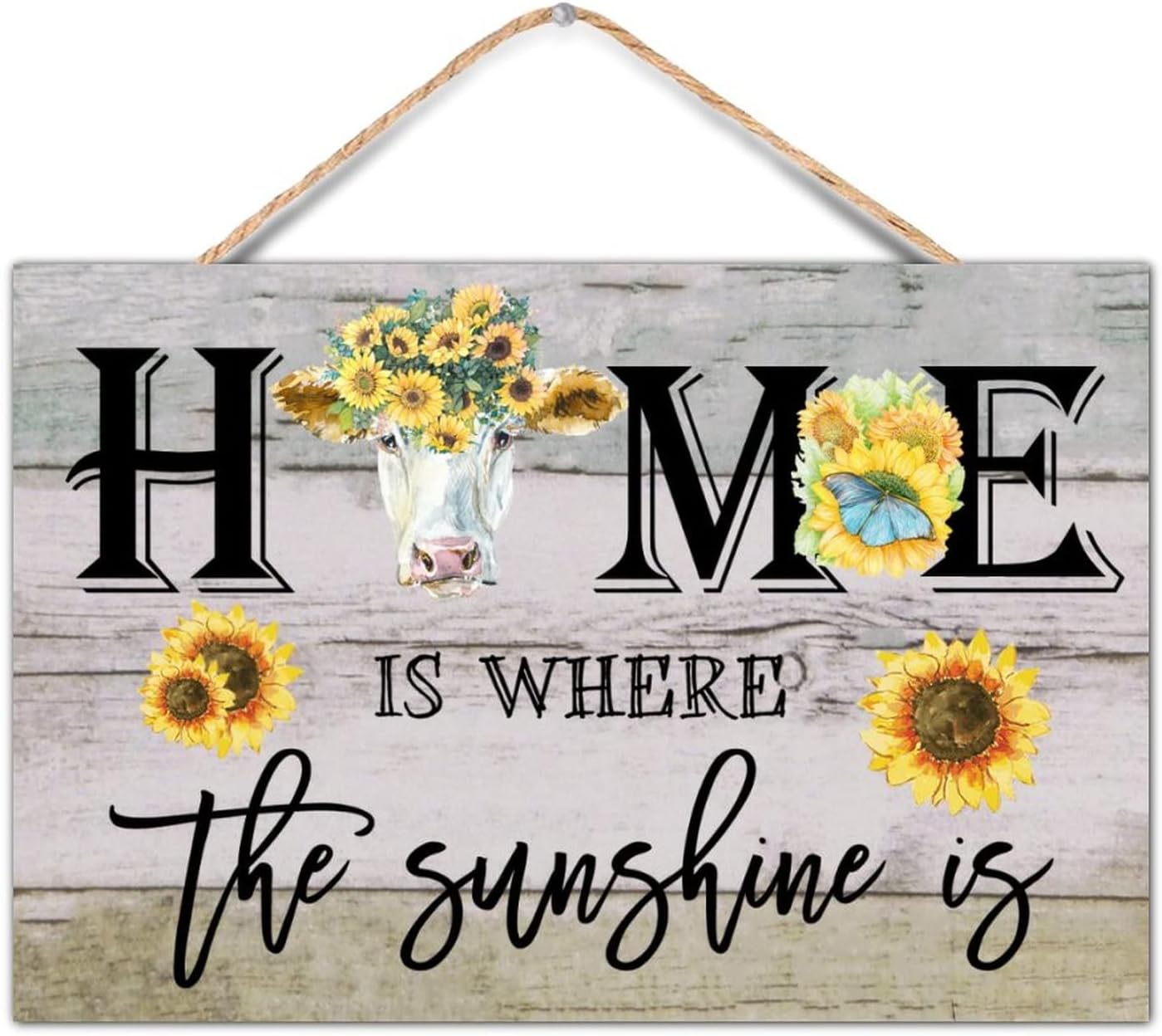 TEANFUN Wooden Wall Sign with Funny Message 8x12 Inch