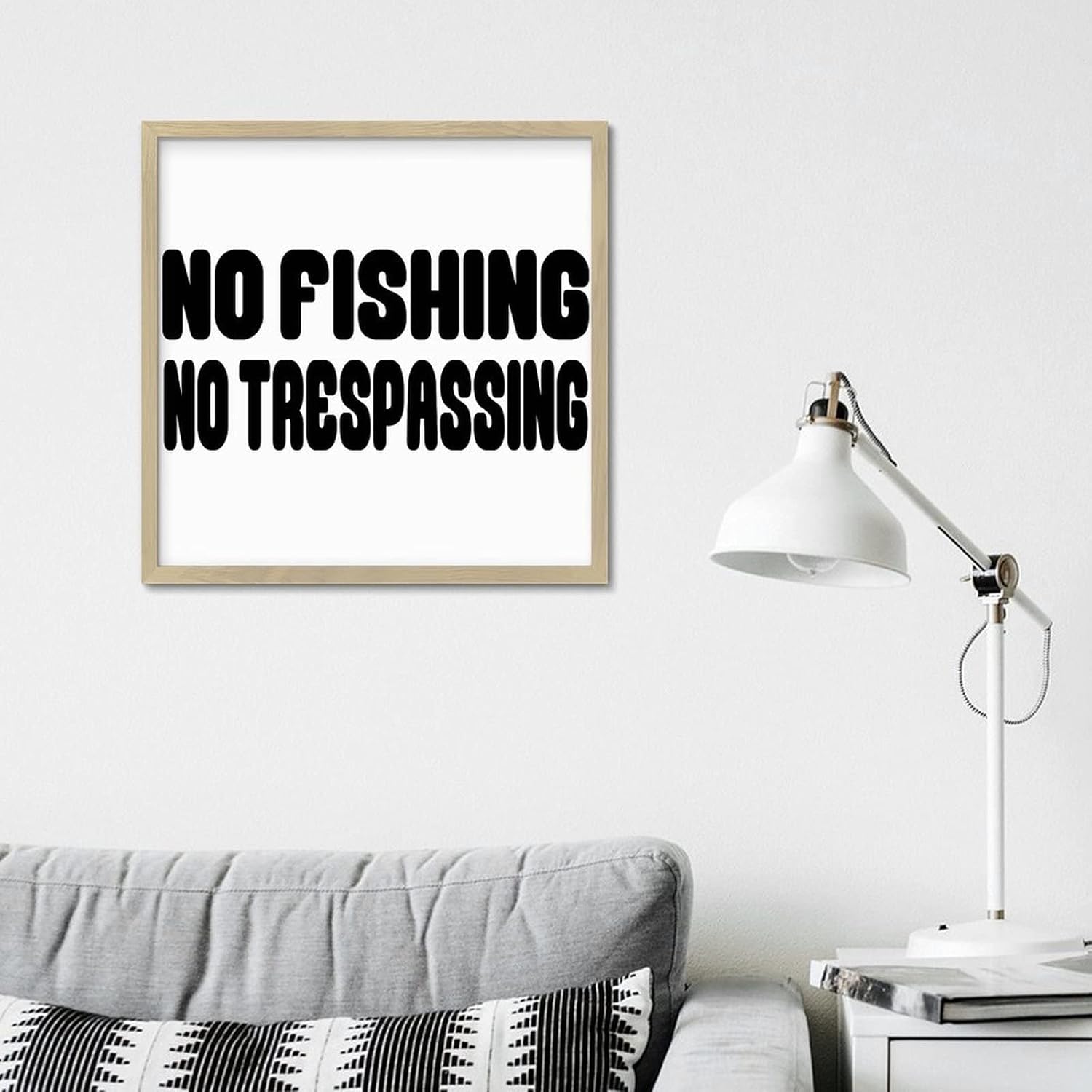 Wood Framed Inspirational Quote Wall Decor Sign 12x12in