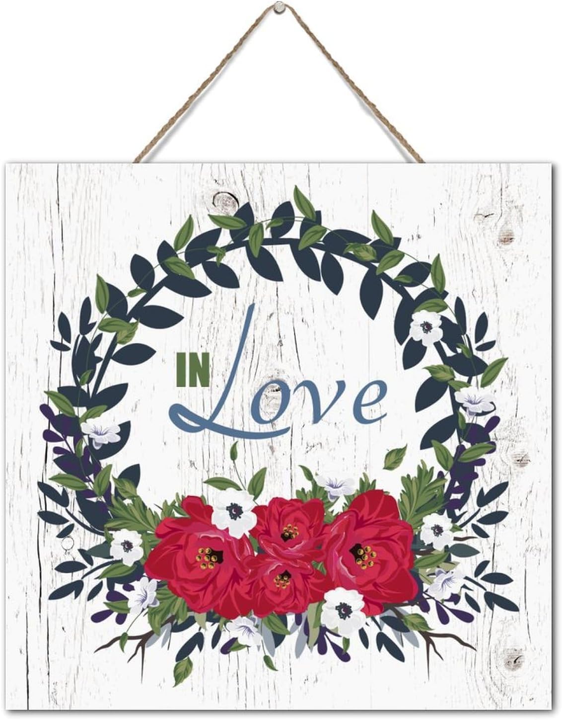 Autravelco Rustic Wooden Wall Sign 12x12 Inch