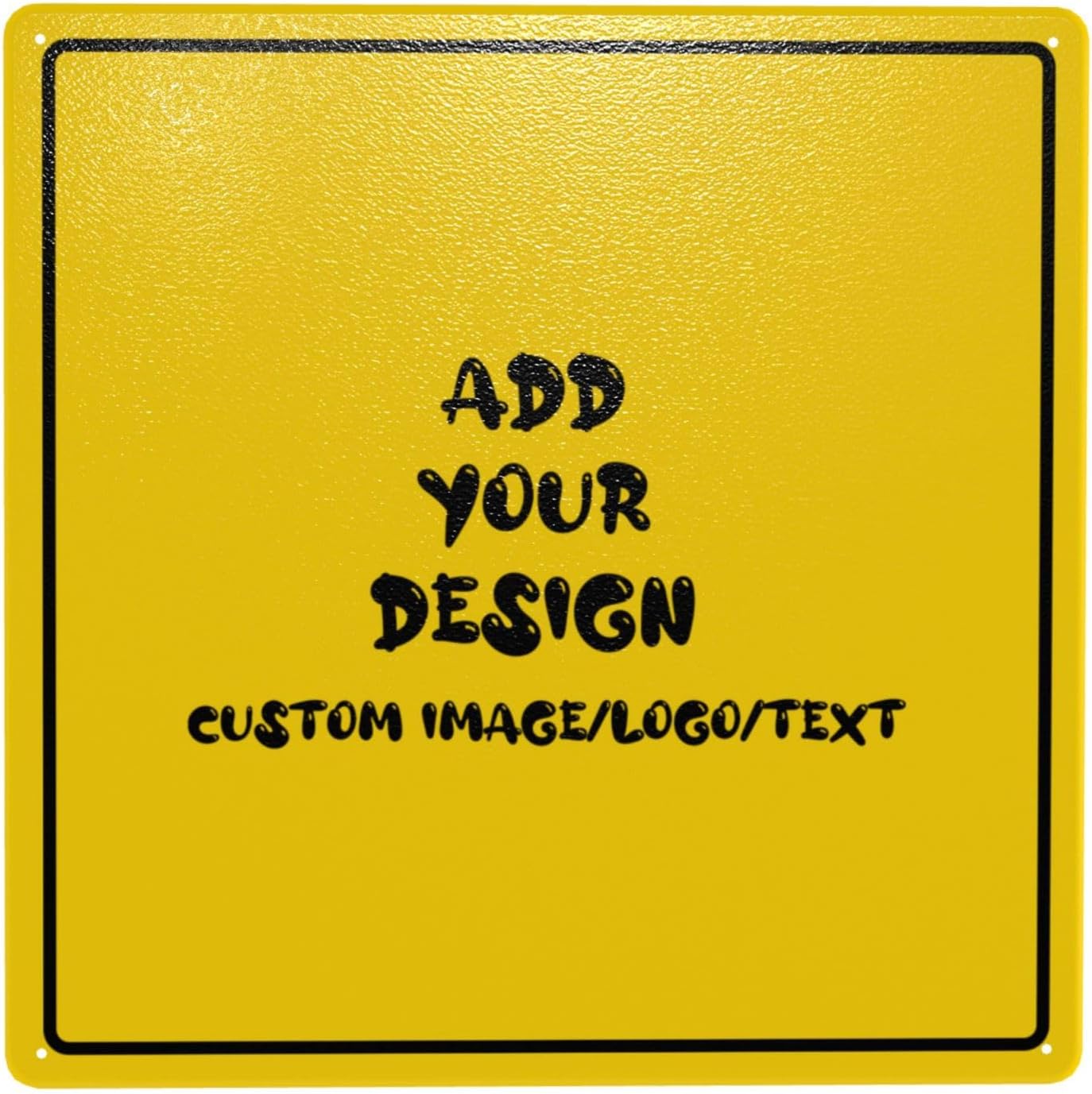 Custom Square Metal Sign with Personalized Design 1