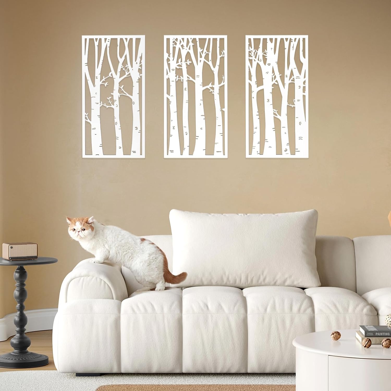 YIYA 3 Piece Birch Tree Wall Art Set