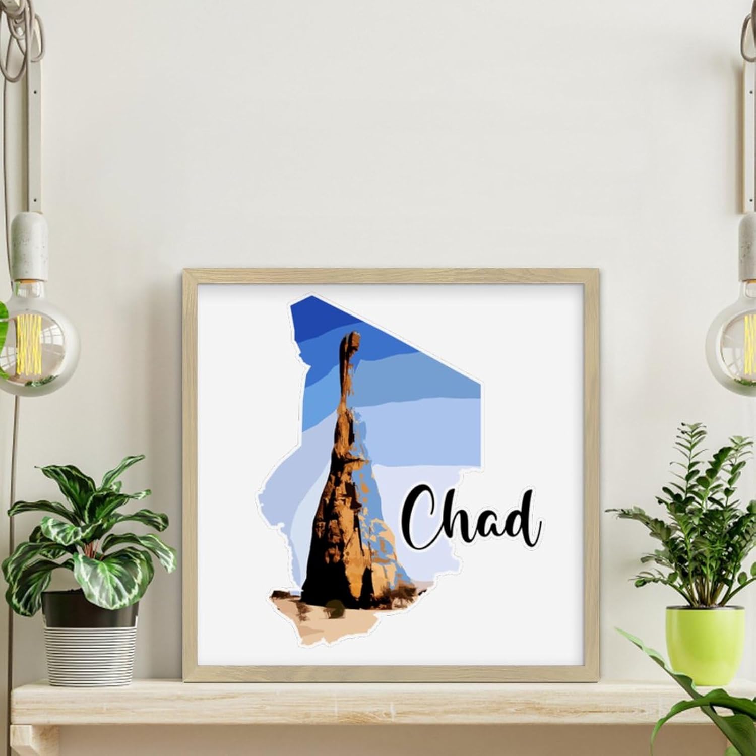 Chad Wood Framed Printed Sign Wall Art Decor