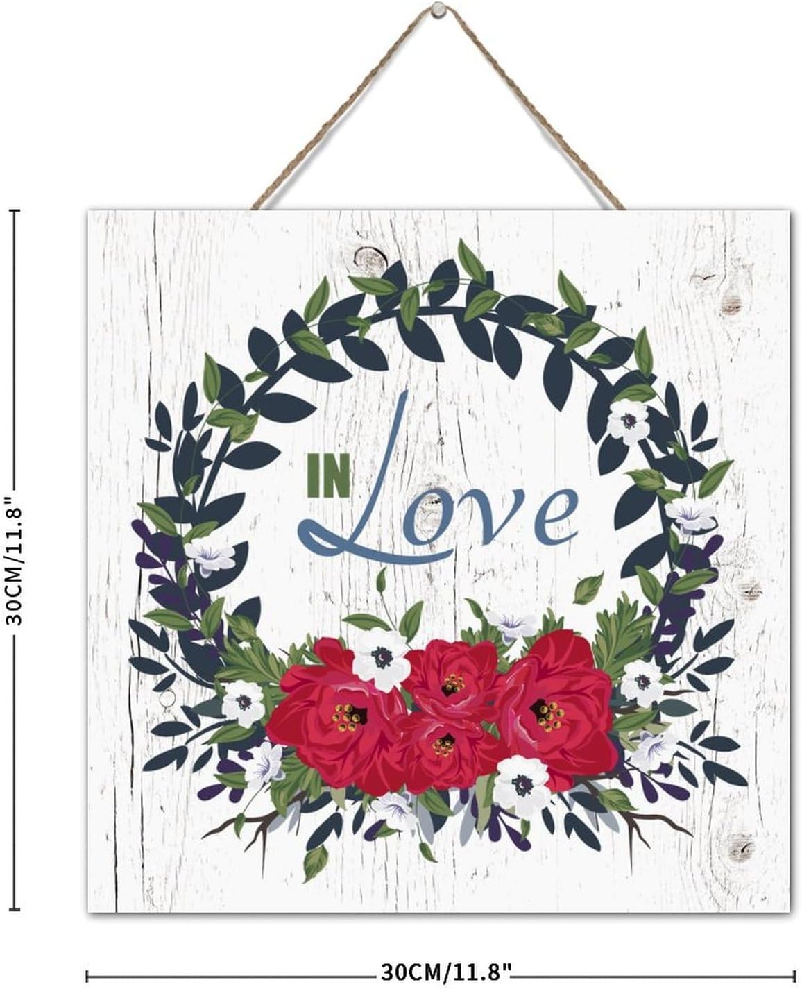 Autravelco Rustic Wooden Wall Sign 12x12 Inch
