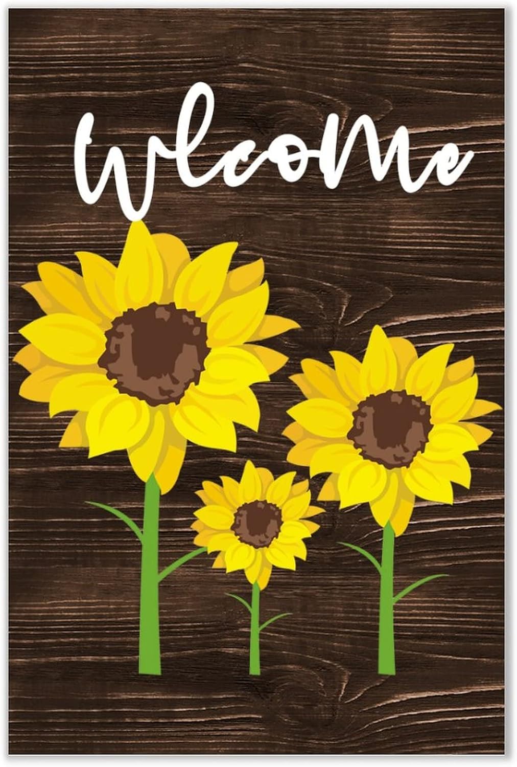 Distressed Wood Wall Art 8x12 Inch Sunflower Sign