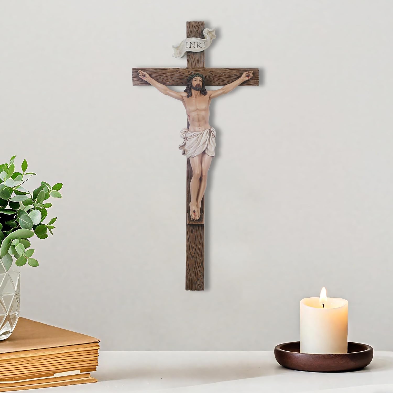 Grace4Joy 9 Inch Wall Cross for Catholic Home Decor