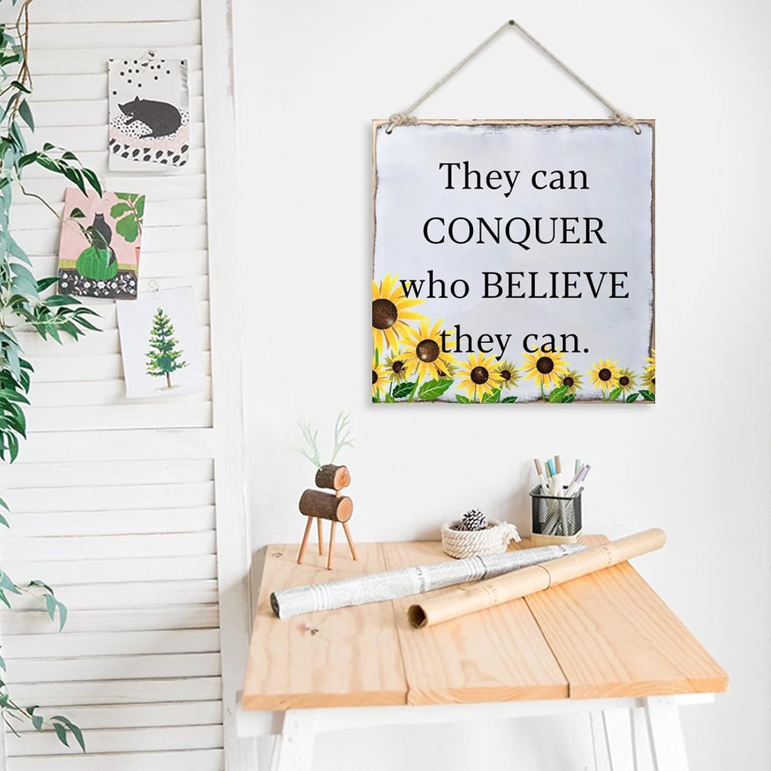 Sunflower Signs for Home Decor Inspirational Wall Art