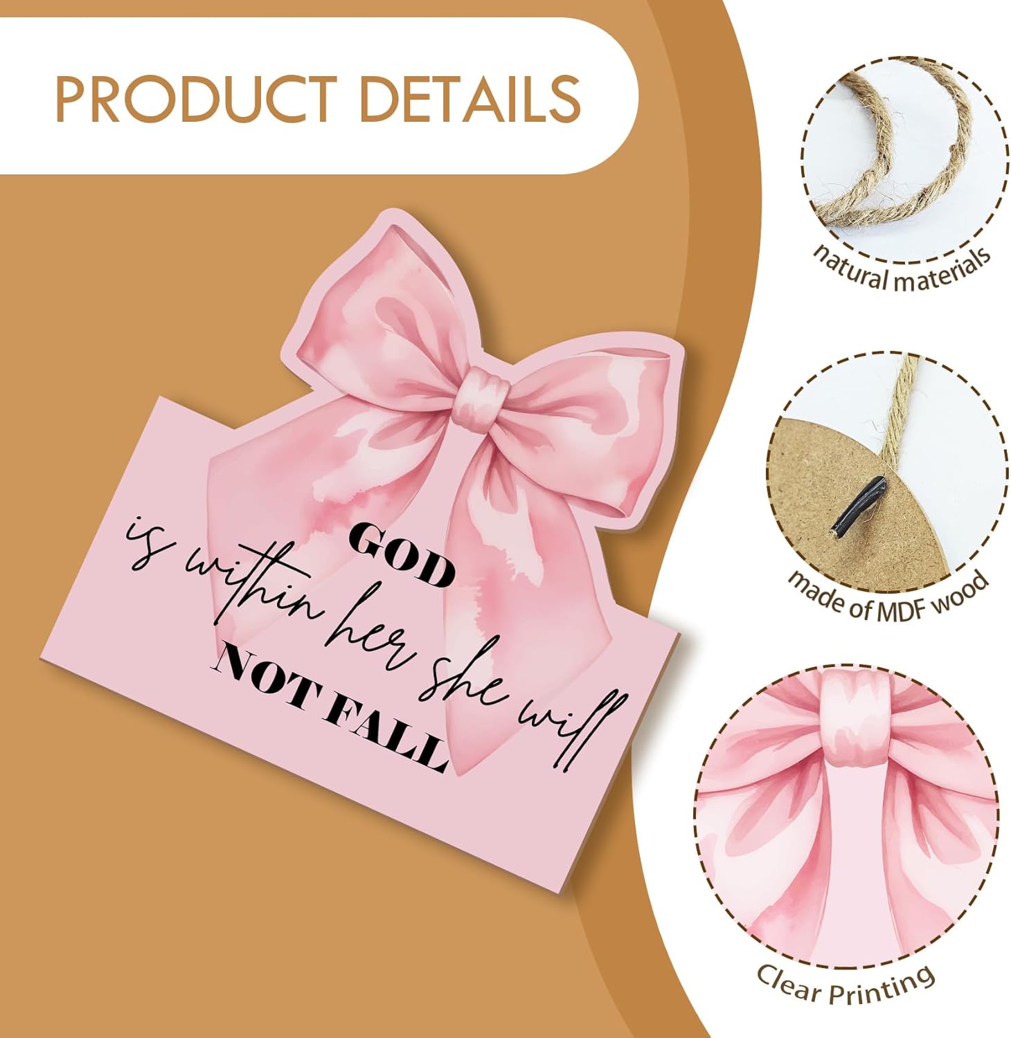 Christian God Within Her She Will Not Fall Wall Decor