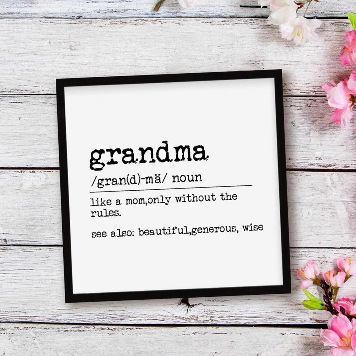 Grandma Definition Wood Framed Sign Home Decor
