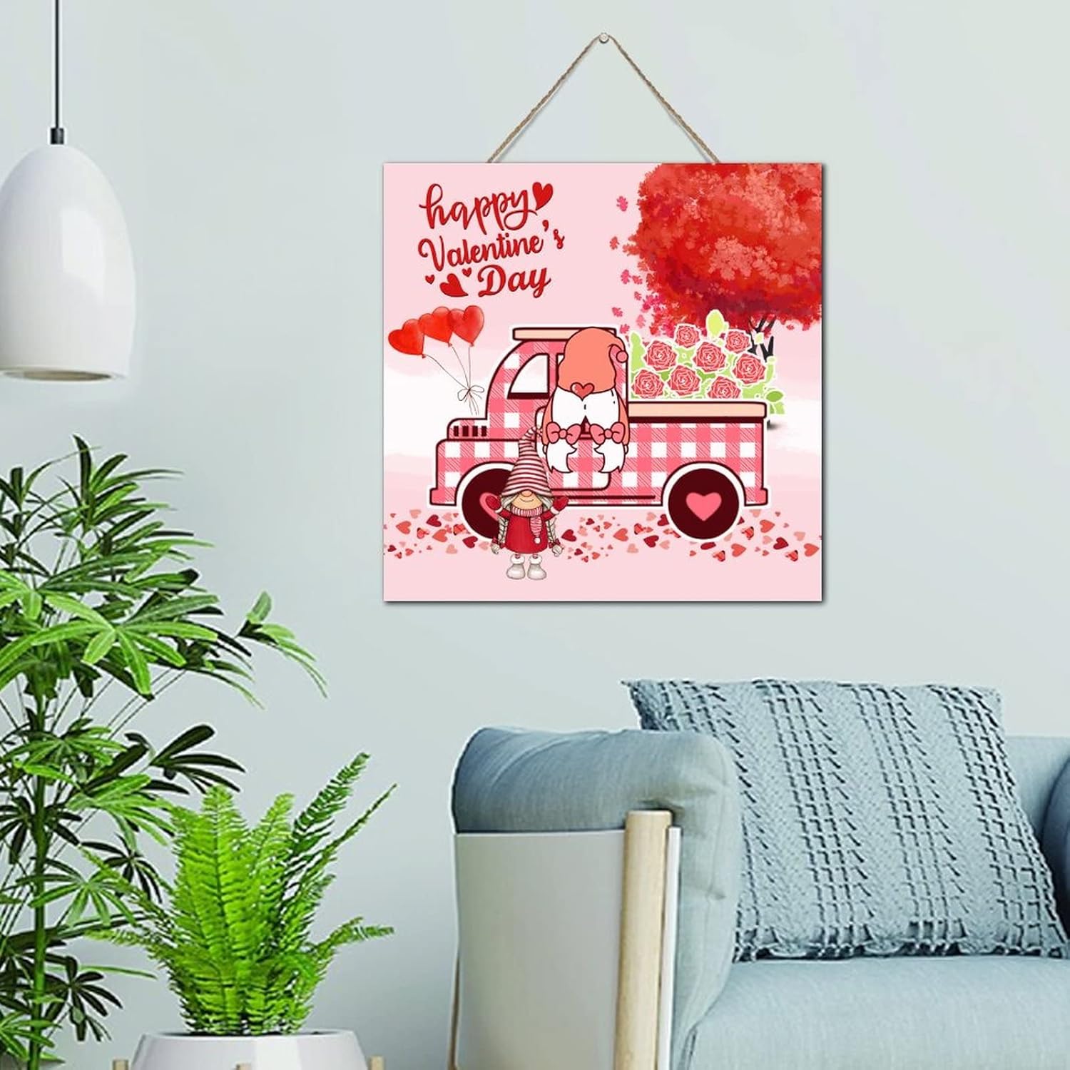 Valentines Day Gnome Wall Decoration Sign