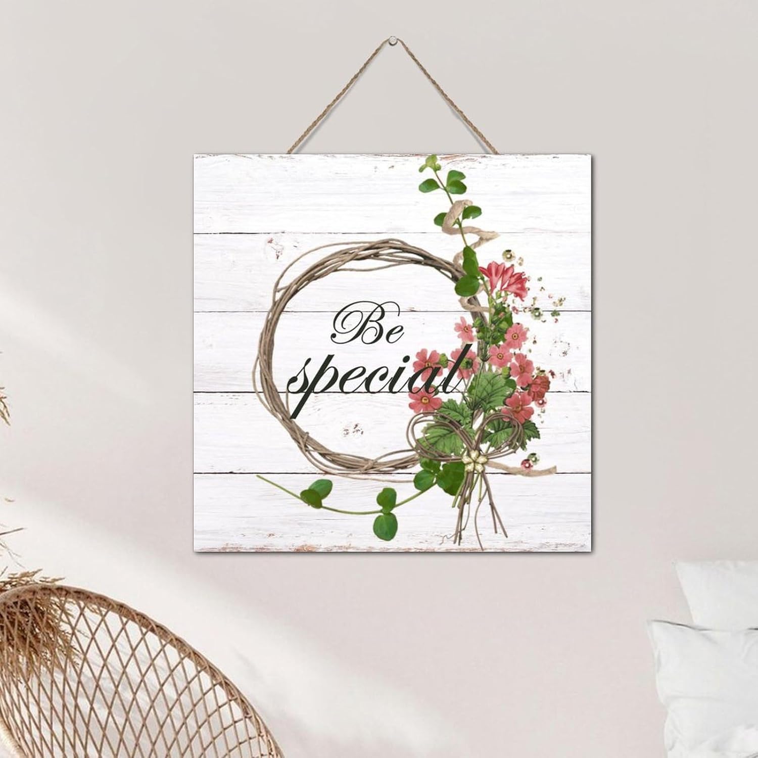 Be Special Distressed Wall Decor 12x12 Inch Wood Sign