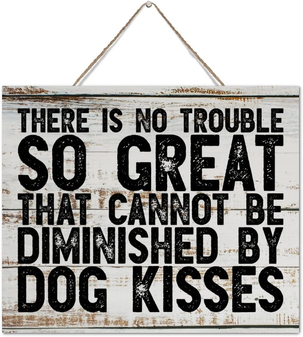 Rustic Decor Wooden Sign Dog Kisses 10x12 Inch Wall Art