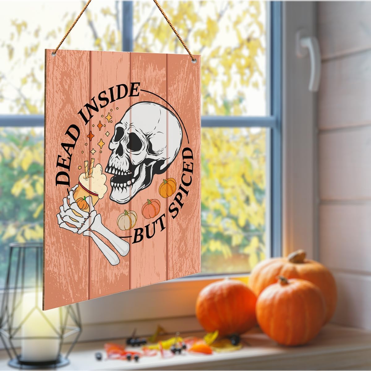 Fall Wood Wall Decor with Spiced Pumpkin Design