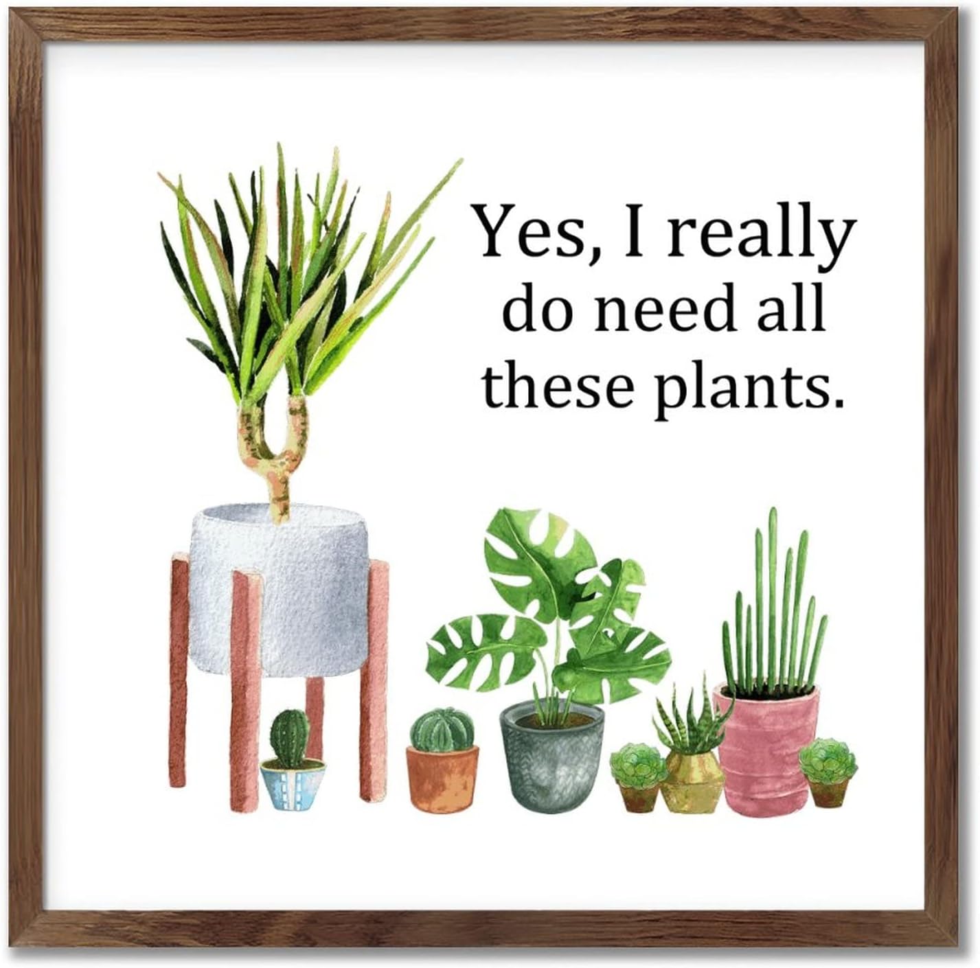 Plant Lover Lady Mum Gardener Gift Wood Sign 12x12