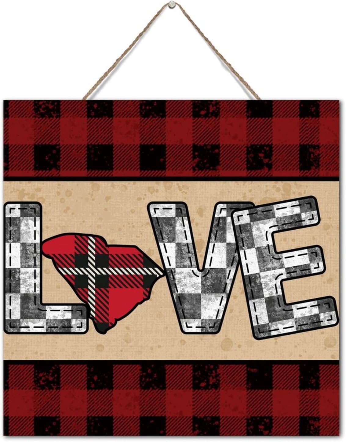 Love SOUTH CAROLINA Personalized Wood Plank Wall Sign
