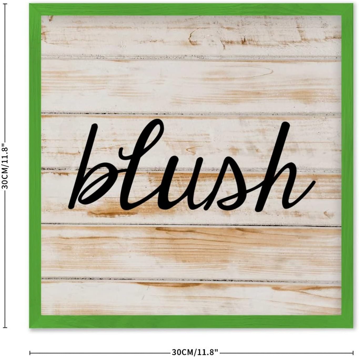 Farmhouse Wall Decor Sign 12x12 Rustic Wood Frame Light Green