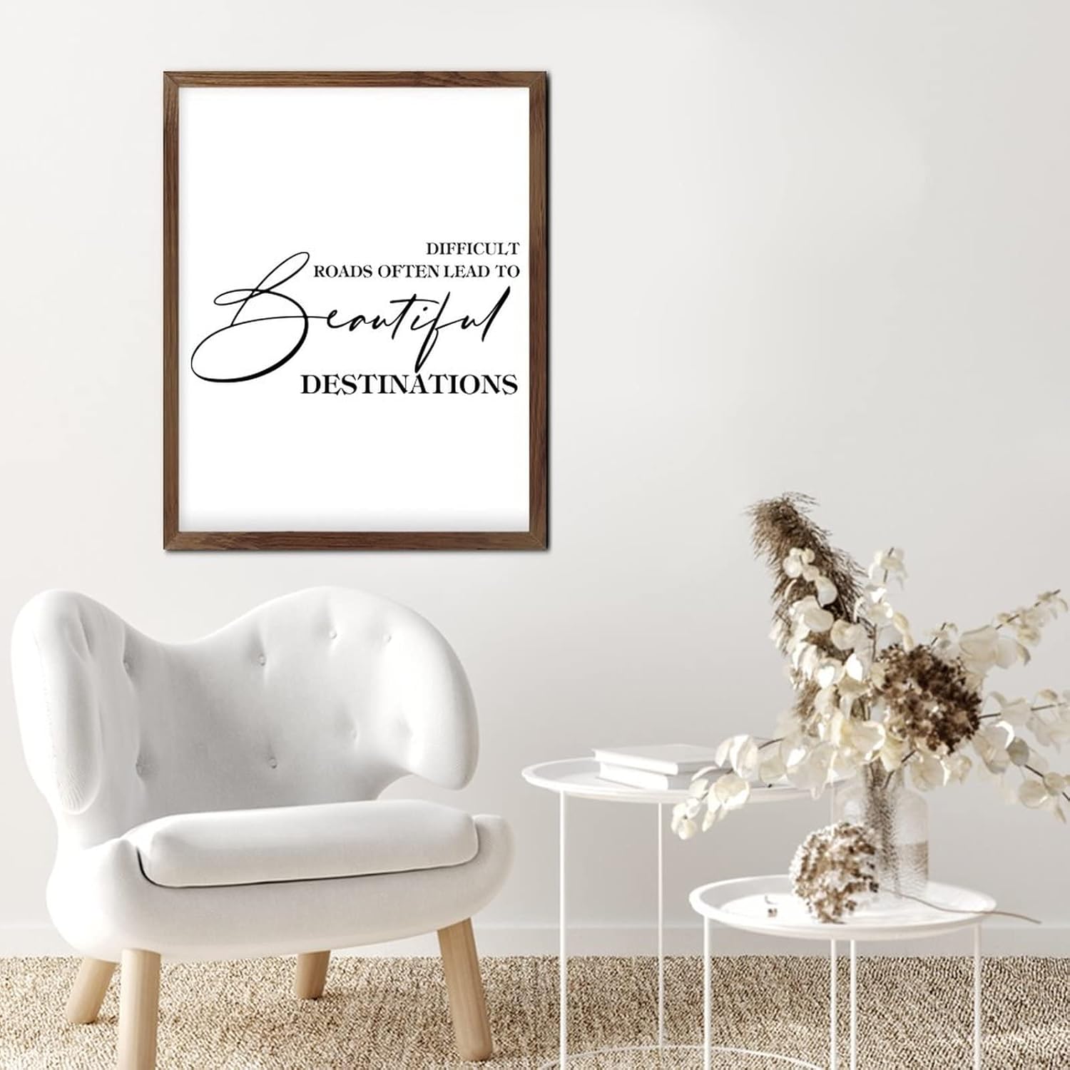 Difficult Roads Often Lead to Beautiful Destinations Wall Sign