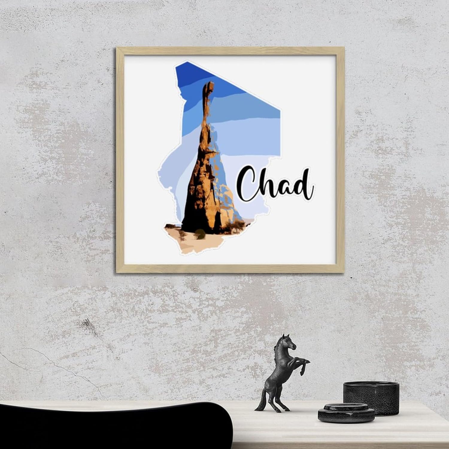 Chad Wood Framed Printed Sign Wall Art Decor