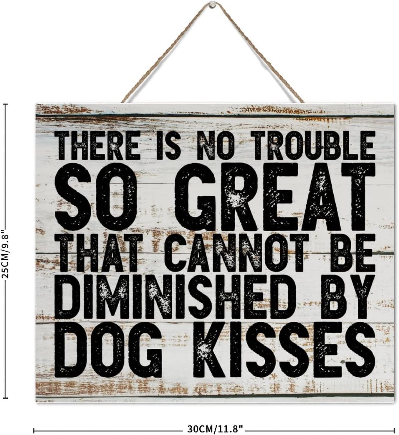 Rustic Decor Wooden Sign Dog Kisses 10x12 Inch Wall Art