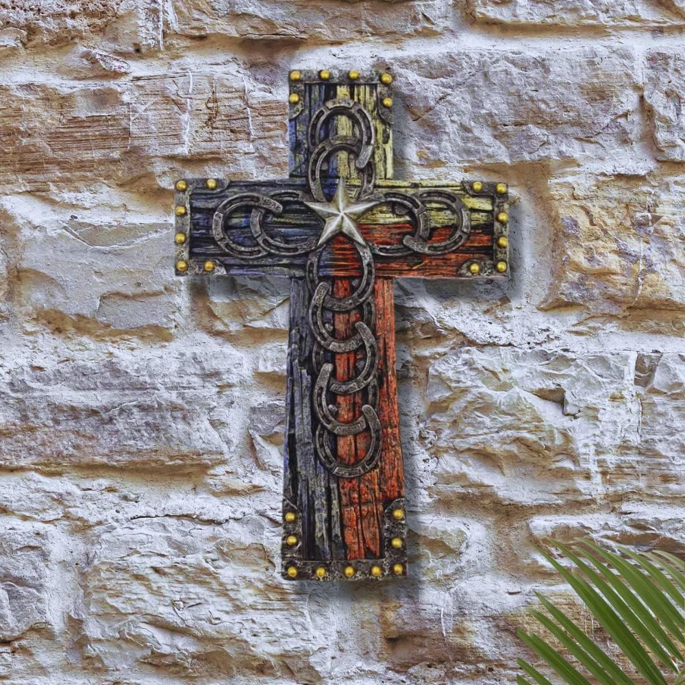 Comfy Hour 9 Resin Wall Cross - Faith Hope Decor