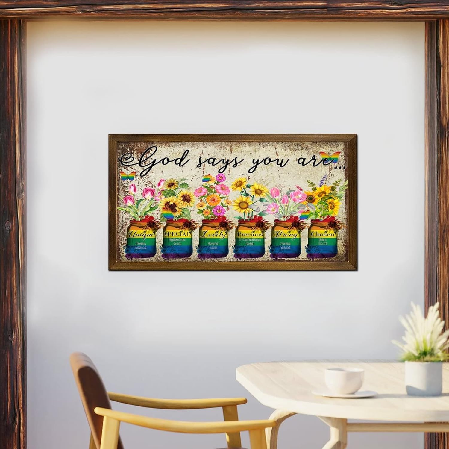 God Says You Are Wooden Wall Art for LGBTQ Pride