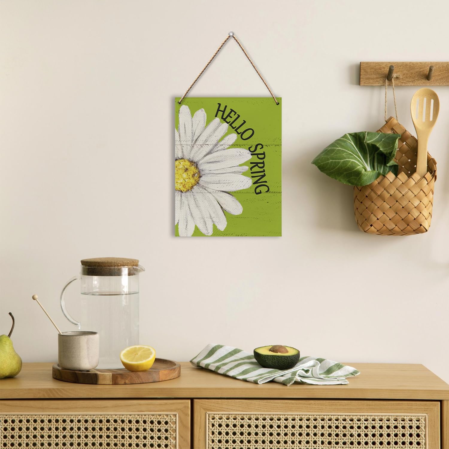 UYIKG Spring Wall Decor Wooden Sign 8x10 Inch