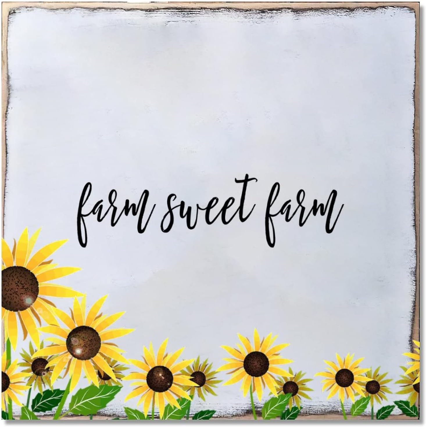 Rustic Sunflower Wall Art Decor Sign 40X40