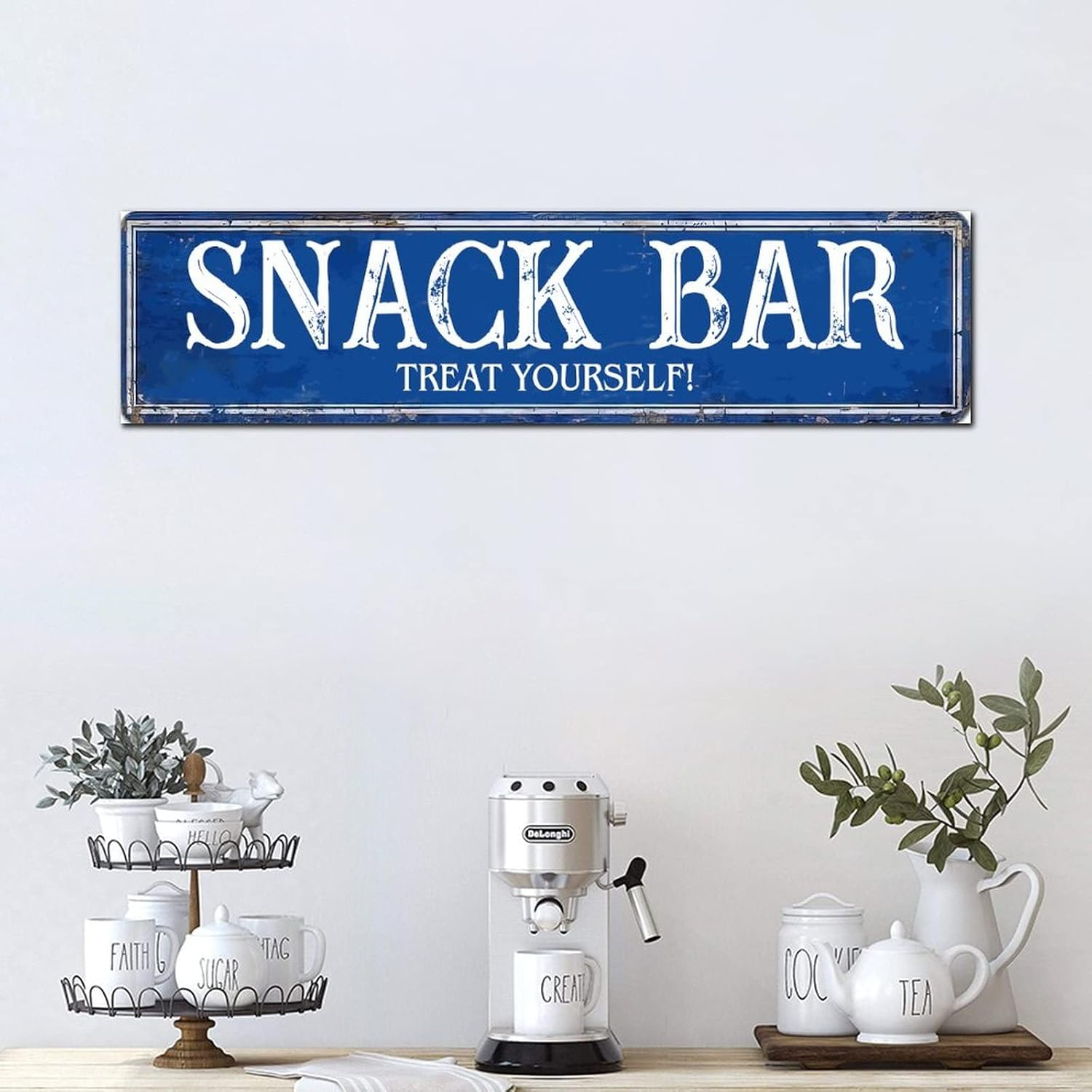 Madcolitote Rustic Snack Bar Wood Sign 6x24in