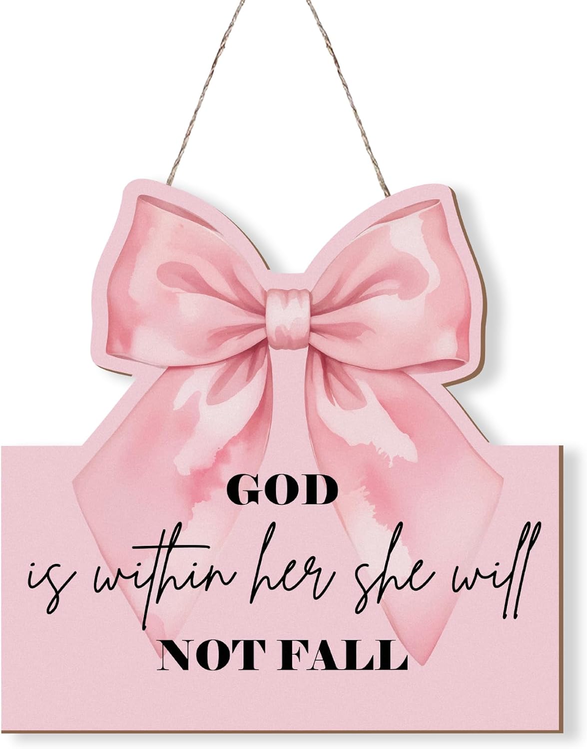Christian God Within Her She Will Not Fall Wall Decor