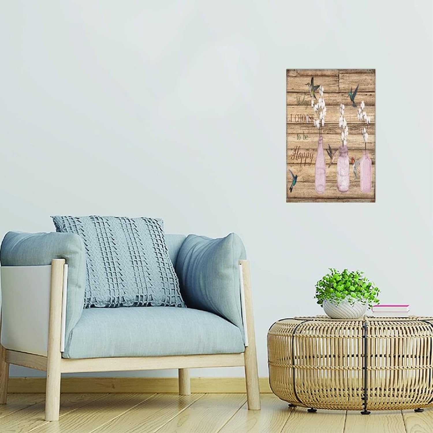 Today I Choose to Be Happy Wall Art Sign 12x18 Inch