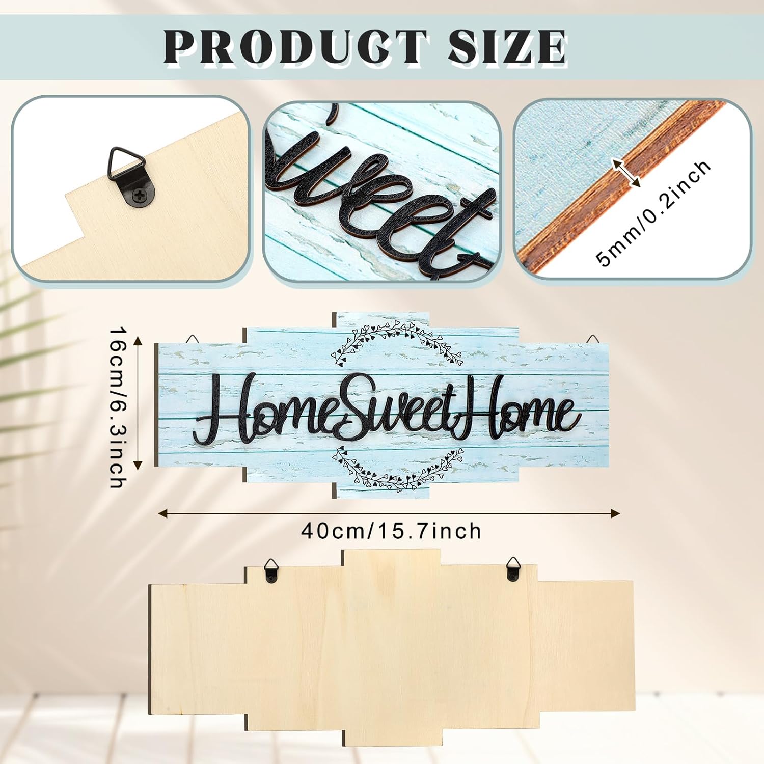 Jetec Home Sweet Home Wall Sign