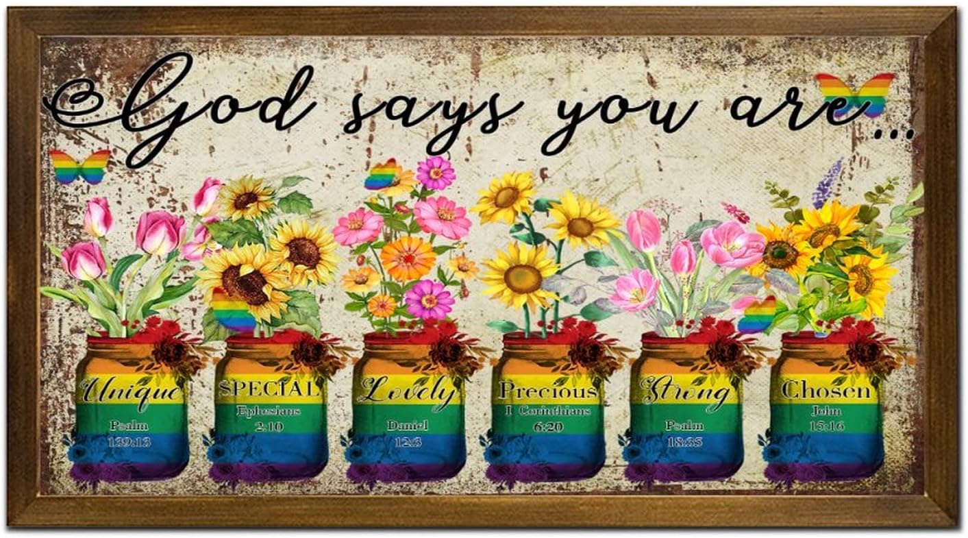 God Says You Are Wooden Wall Art for LGBTQ Pride