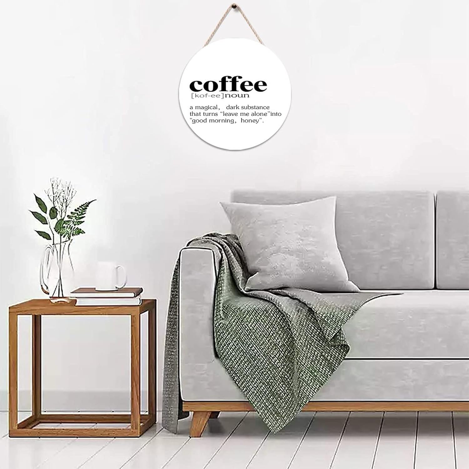 Ditooms Coffee Door Hanger Wall Decor Round Style Farmhouse