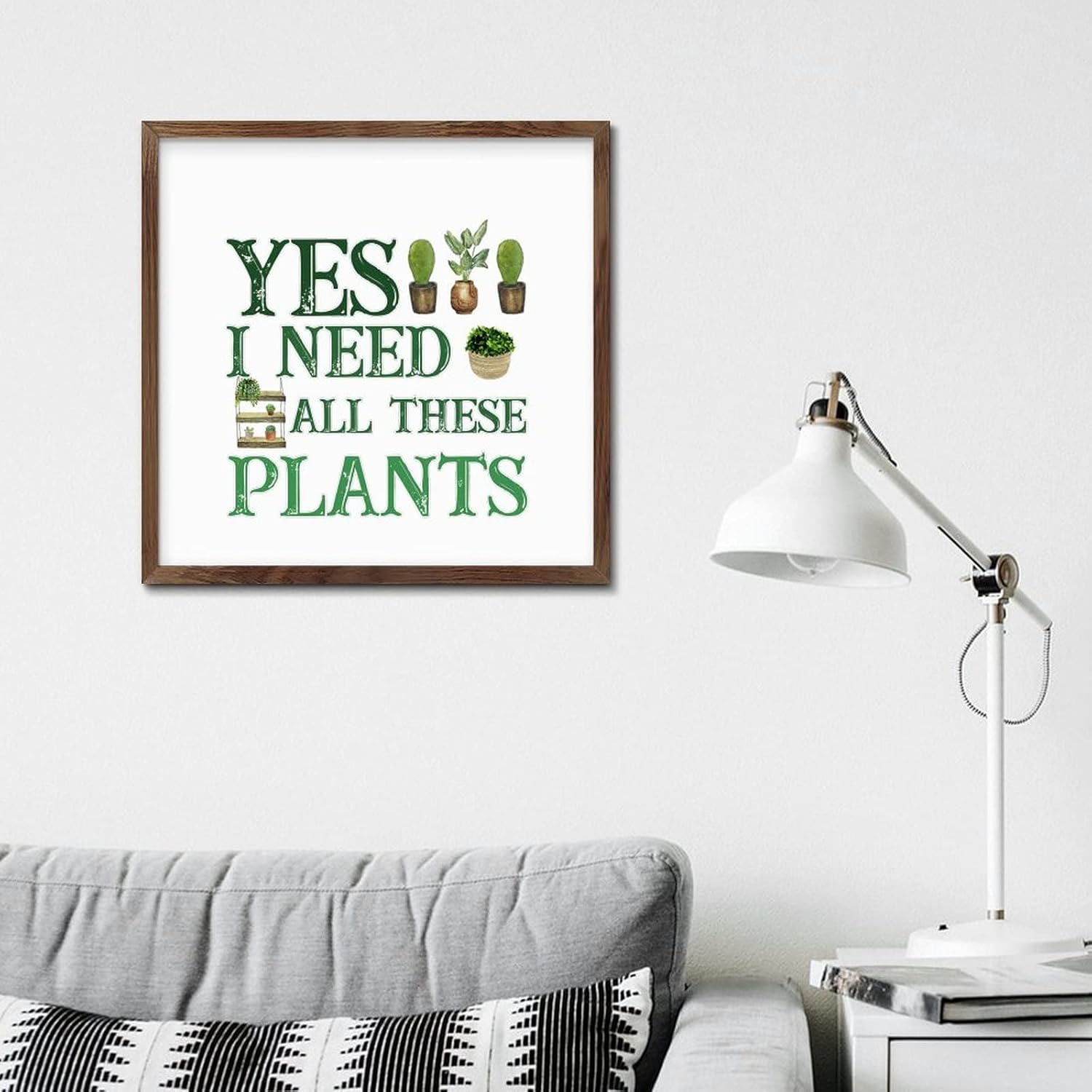 Inspirational Plant Lover Wall Art Sign 12x12in