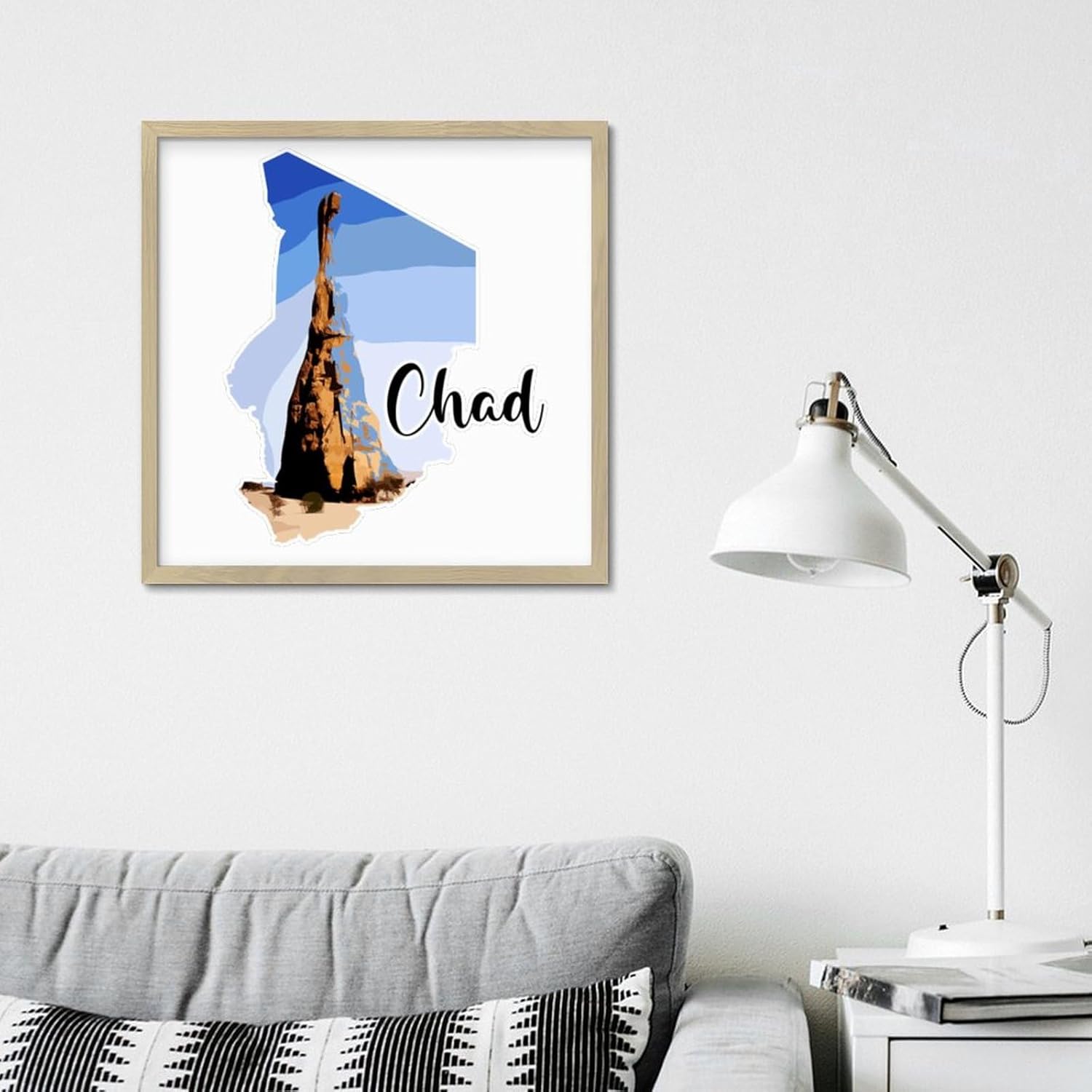 Chad Wood Framed Printed Sign Wall Art Decor