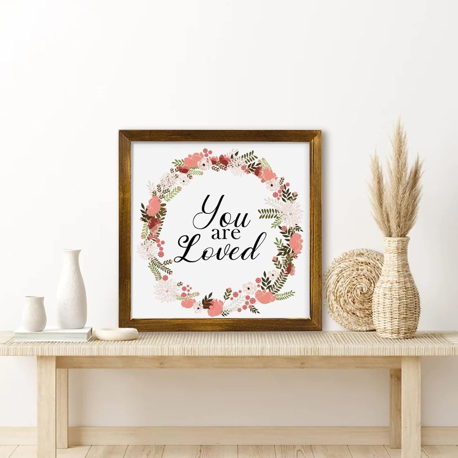 Farmhouse Rustic Wood Frame Sign You Are Loved