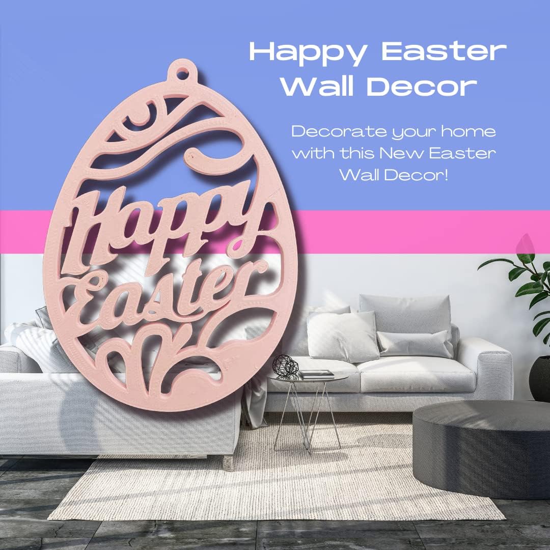 FRESHe Happy Easter Pink Door Wall Sign
