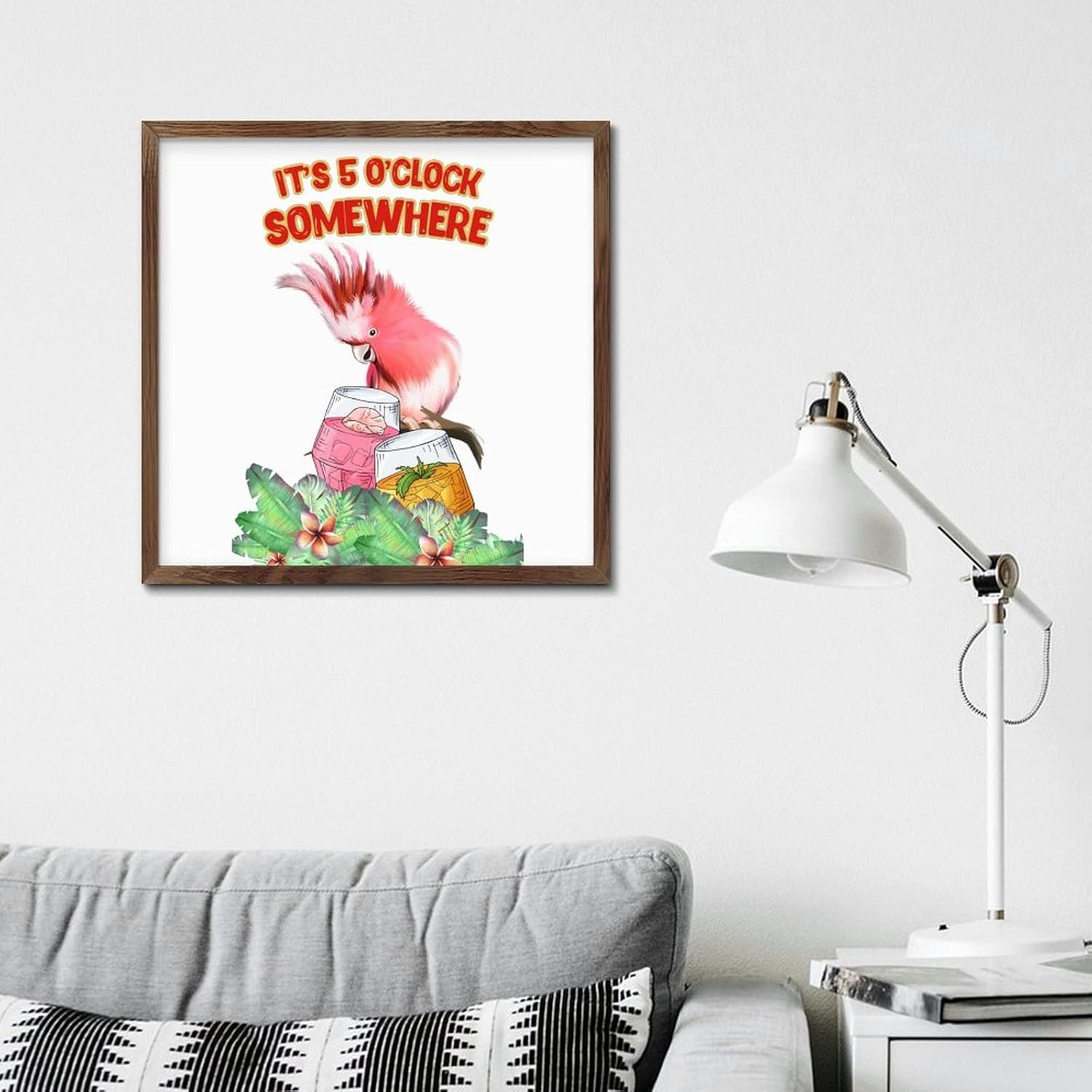 Its 5 O Clock Somewhere Framed Wall Decor Sign