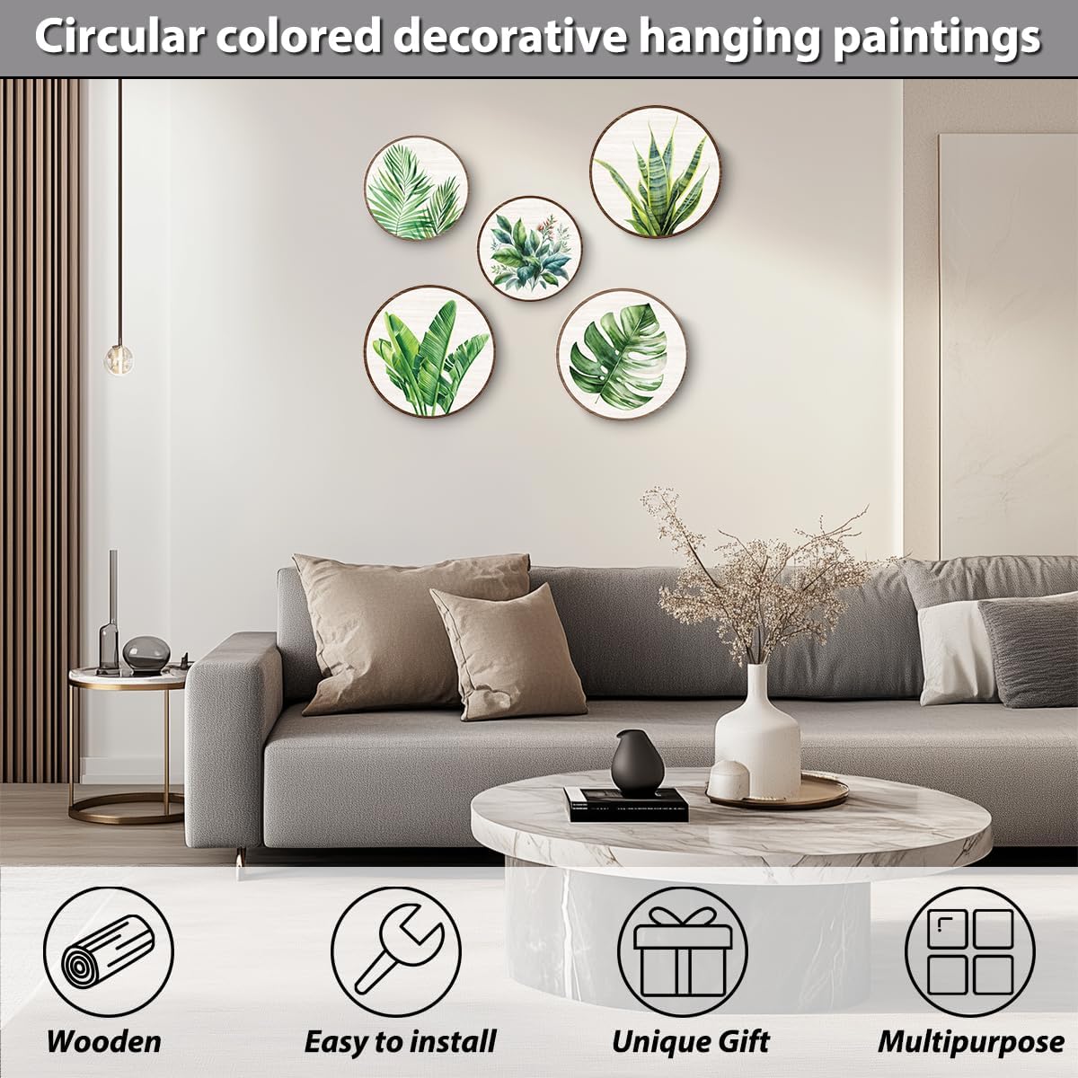 CSHVJ 5 Piece Botanical Wall Art Decor