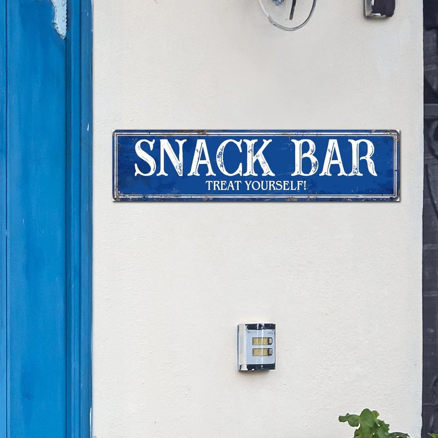 Madcolitote Rustic Snack Bar Wood Sign 6x24in