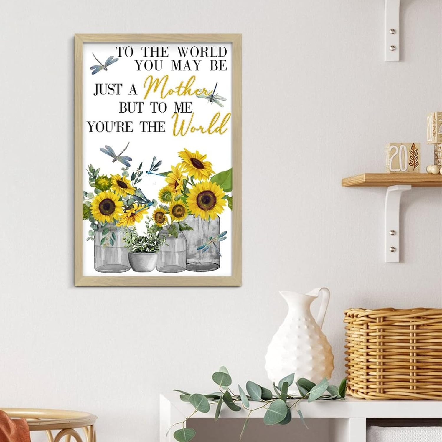 Sunflower Decorative Wood Sign for Bedroom and Nursery