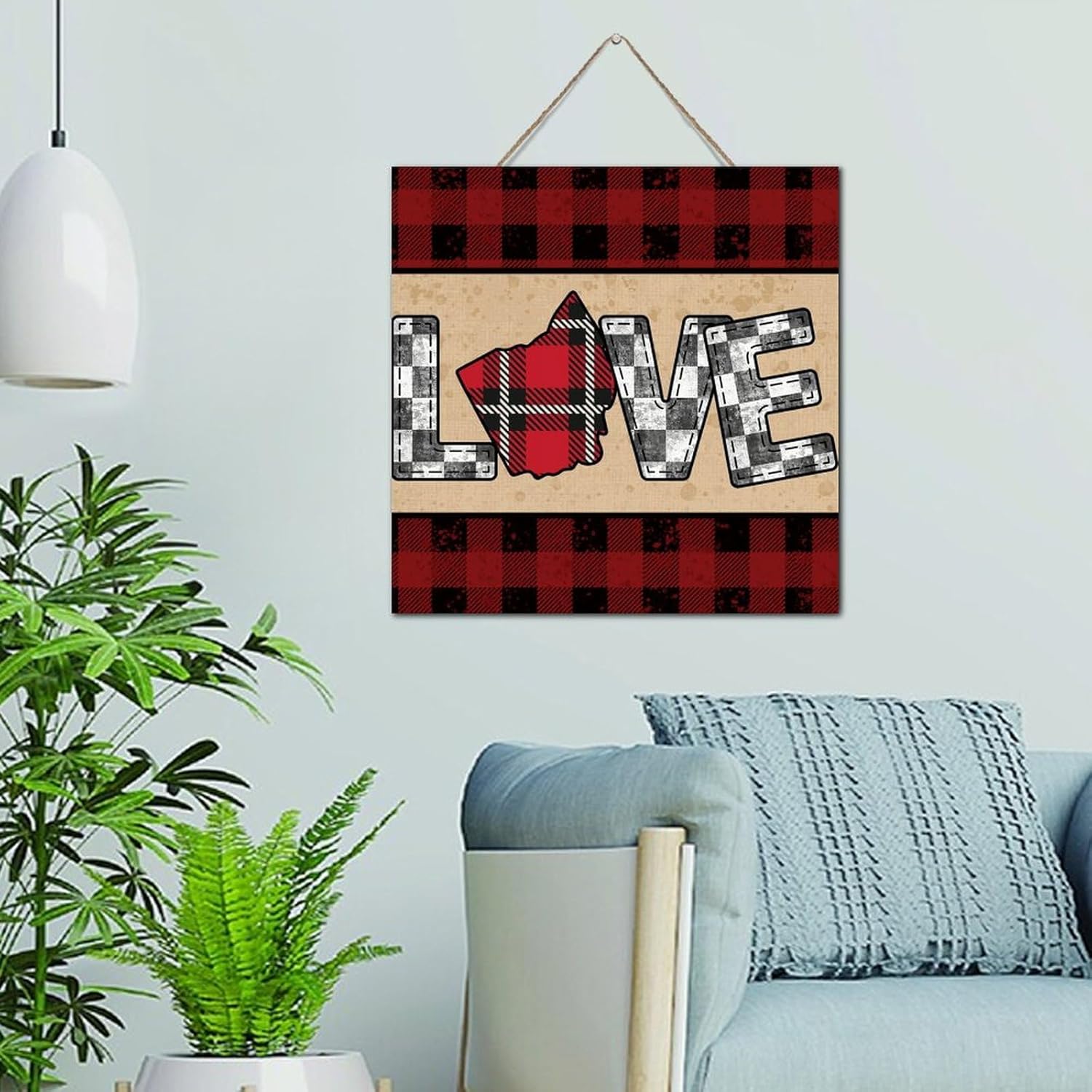 Love OHIO Funny Wall Decor Wooden Sign 12x12 Inch