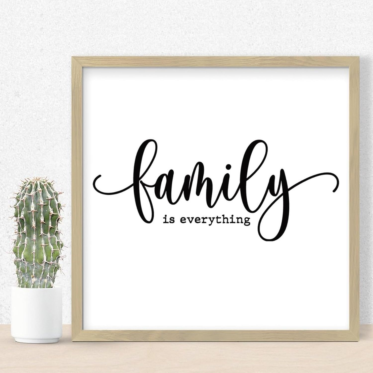 Family Is Everything Wood Framed Wall Sign