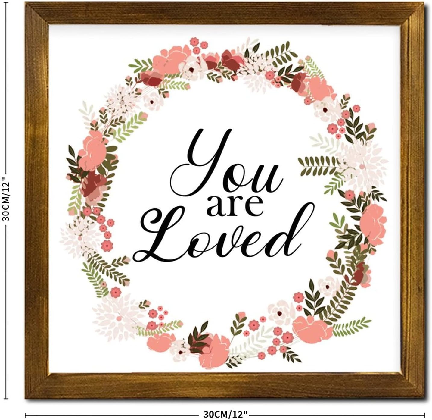 Farmhouse Rustic Wood Frame Sign You Are Loved
