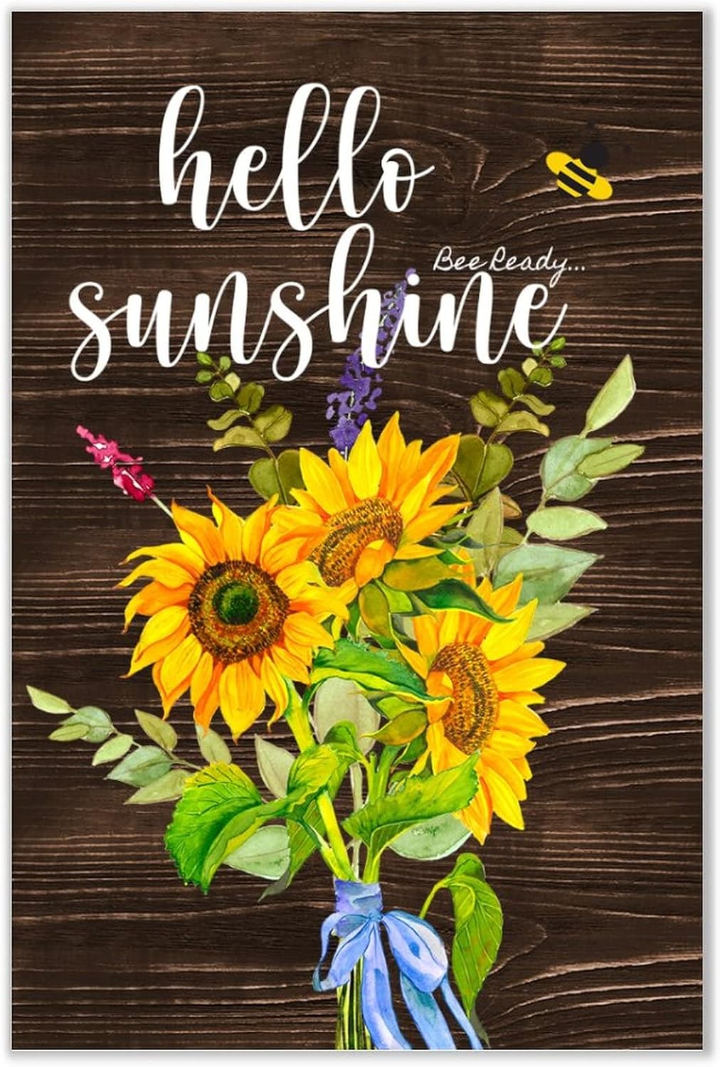 Hello Sunshine Rustic Wood Wall Decor 8x12 Inch