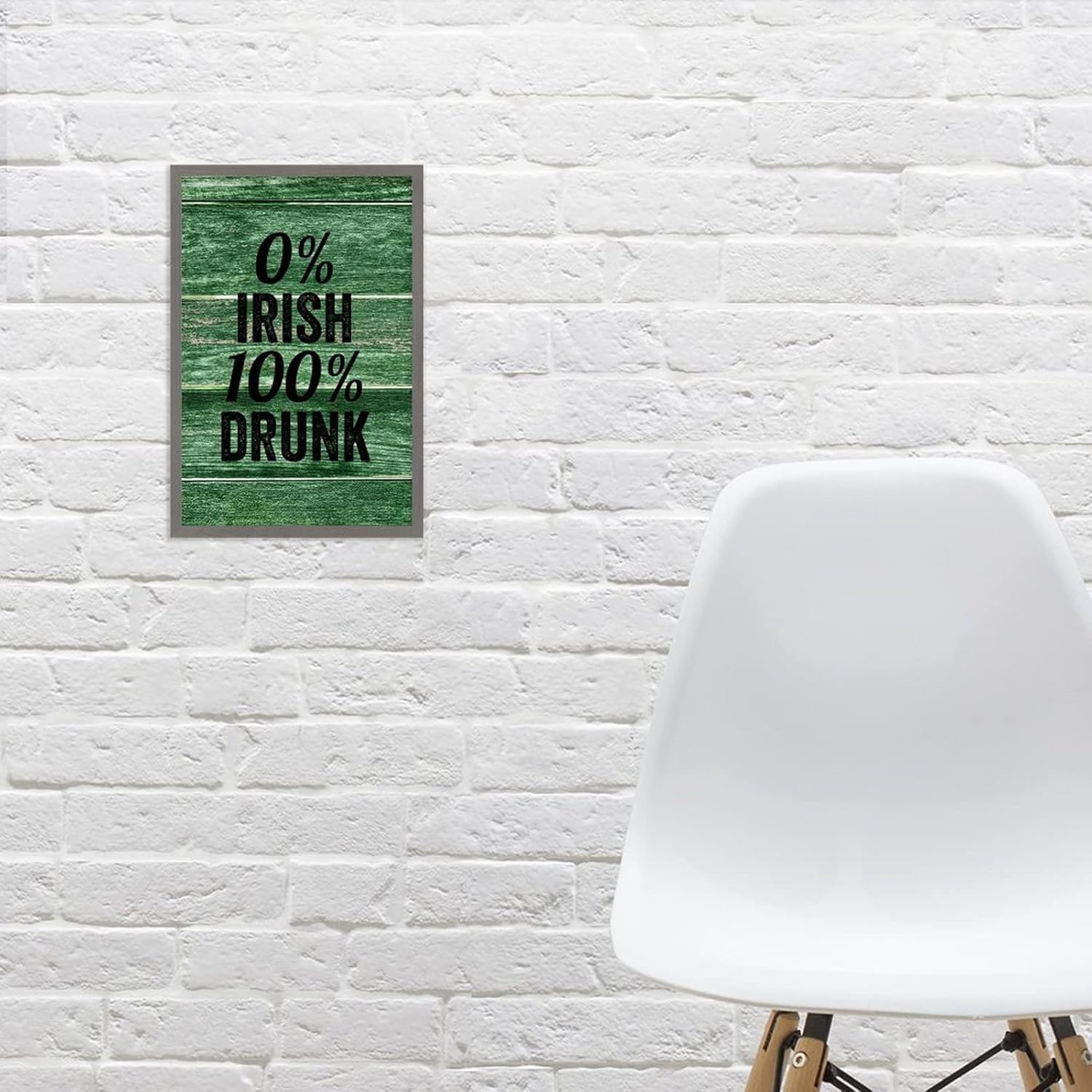 O Irish 100 Drunk Wood Sign Plaque 20x30cm